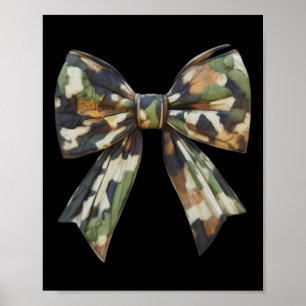 Camouflage Old Camo Bow Camo Coquette Bow Hunting  Poster