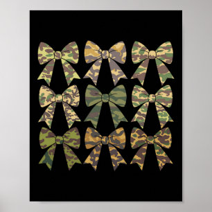 Camouflage Old Camo Bow Camo Coquette Bow Hunting  Poster