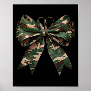 Camouflage Old Camo Bow Camo Coquette Bow Hunting  Poster
