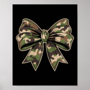 Camouflage Old Camo Bow Camo Coquette Bow Hunting  Poster