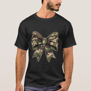Camouflage Old Camo Bow Camo Coquette Bow Hunting  T-Shirt