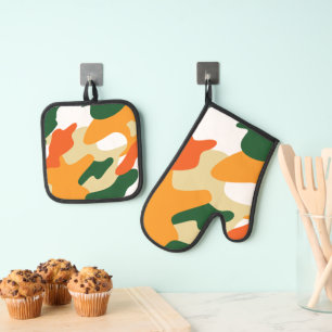 camouflage oven mitt & pot holder set