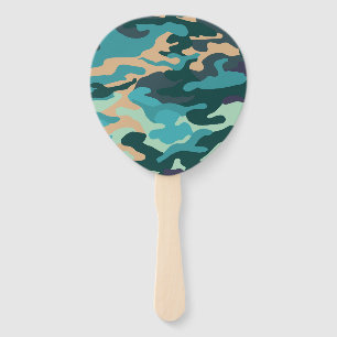 Camouflage Paddle Hand Fan