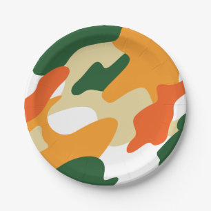 camouflage paper plate