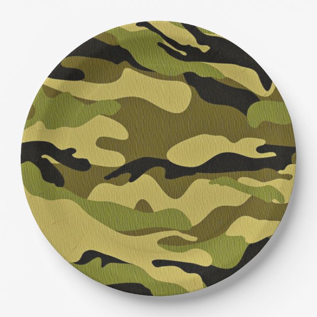 camouflage paper plates (Front)