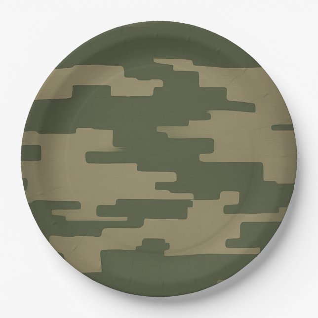 Camouflage Paper Plates (Front)