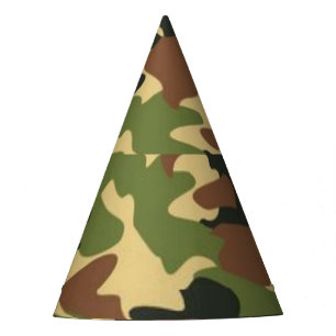 camouflage party hat