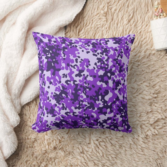 camouflage pattern 6 purple cushion (Blanket)