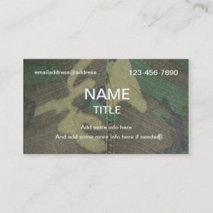 Camouflage Pattern Business Card