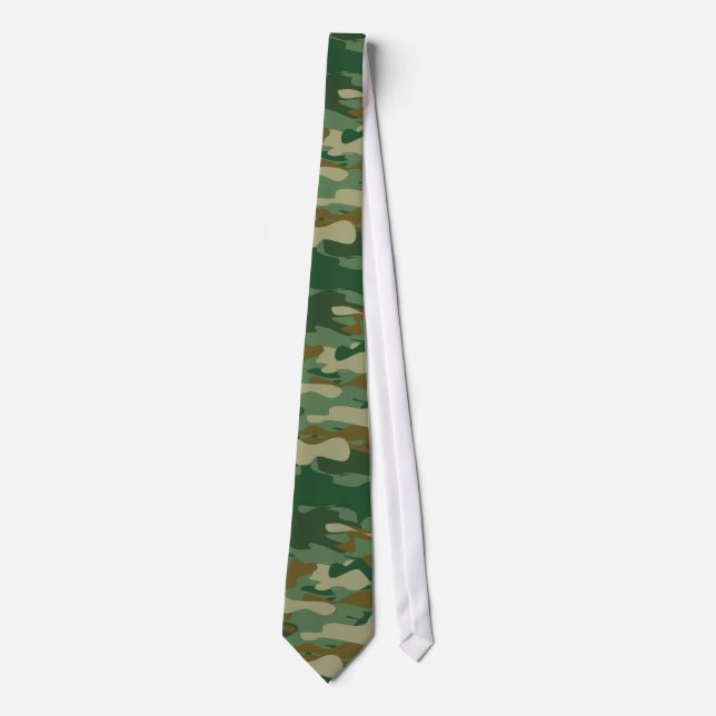 Camouflage pattern design neck tie | Camo colours (Front)