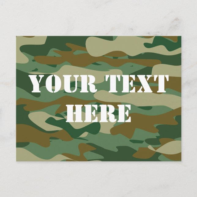 Camouflage pattern design postcards | Personalised (Front)