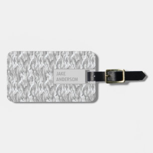 Camouflage Pattern in triple Gray Luggage Tag