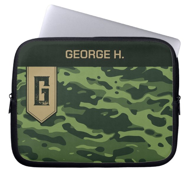 Camouflage Pattern Laptop Sleeve (Front)