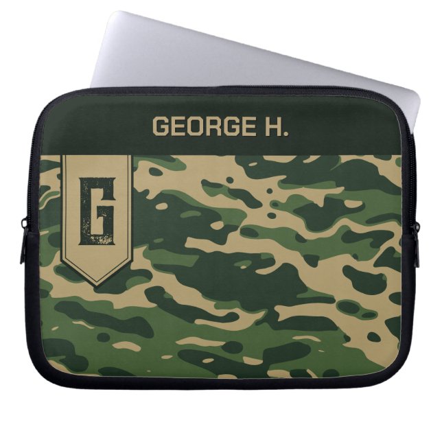 Camouflage Pattern Laptop Sleeve (Front)
