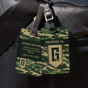 Camouflage Pattern Luggage Tag for Man/Father