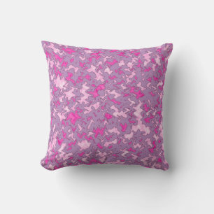 Camouflage Pattern Peace Love Destiny Cushion