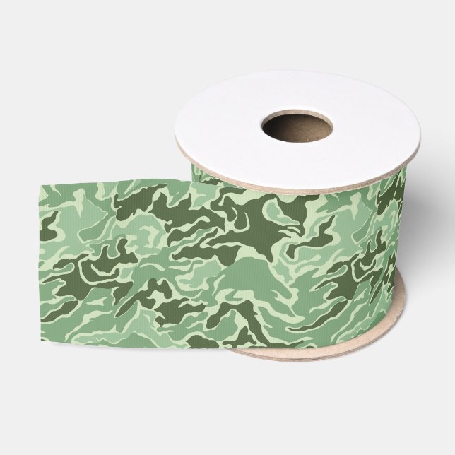 Camouflage Pattern Ribbon Grosgrain Ribbon (Spool)