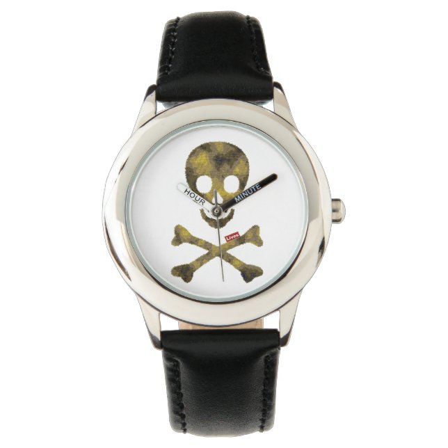 Camouflage patterned skull watch (Front)