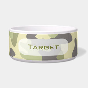 Camouflage Personalised Dog Dish