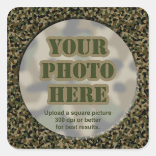 Camouflage Photo Stickers (sheet of 20 small)