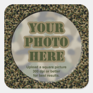 Camouflage Photo Stickers (sheet of 6 large)