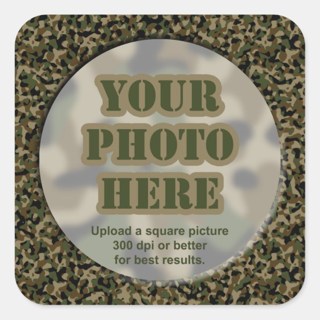 Camouflage Photo Stickers (sheet of 6 large) (Front)