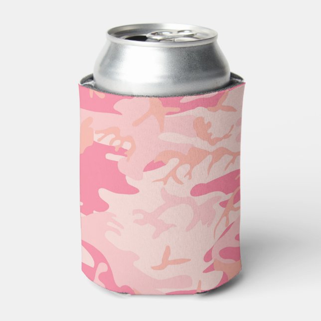Camouflage Pink Colour Can Cooler (Can Front)