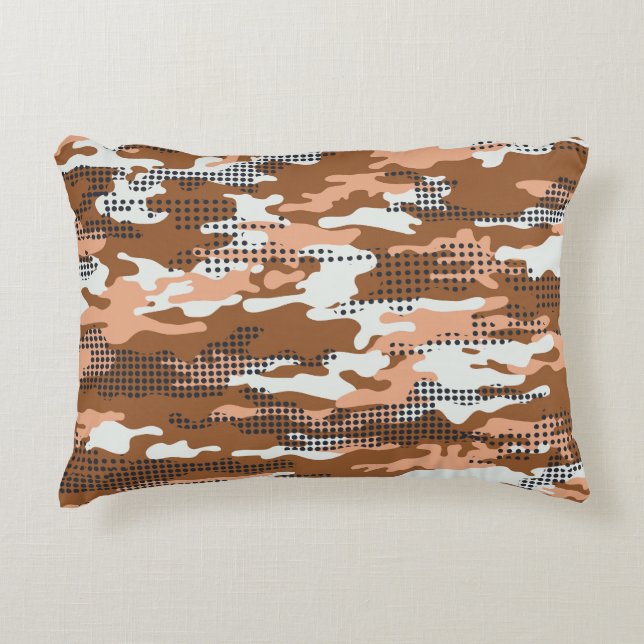 Camouflage Polka Dot: Abstract Seamless. Decorative Cushion (Front)