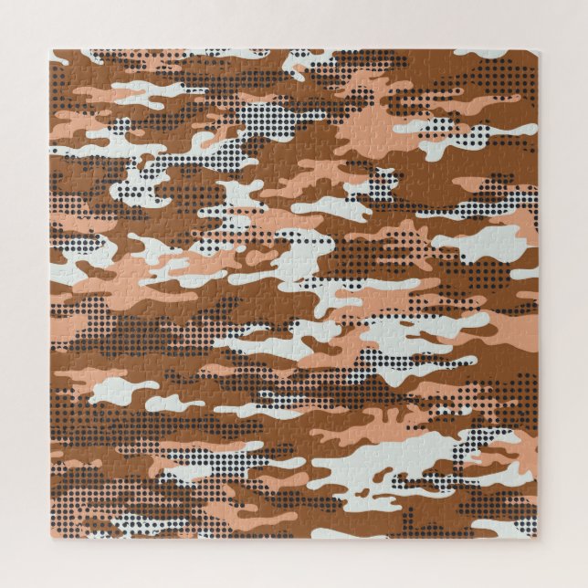 Camouflage Polka Dot: Abstract Seamless. Jigsaw Puzzle (Vertical)