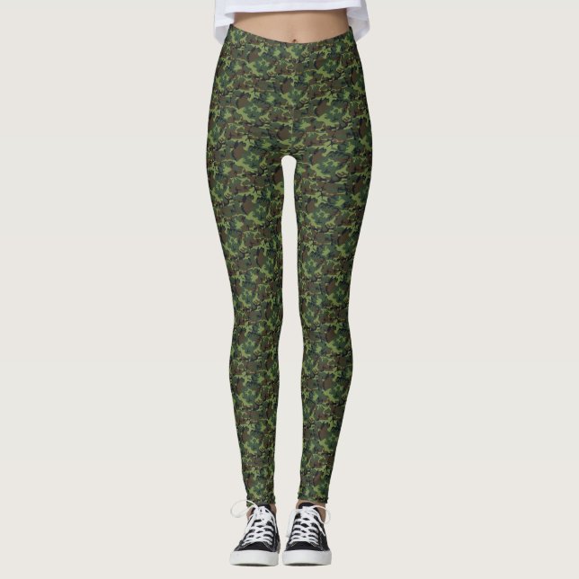 Camouflage print leggings (Front)