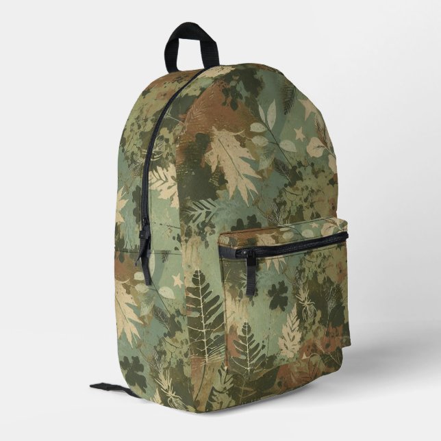 Camouflage Printed Backpack (Back Corner Left)