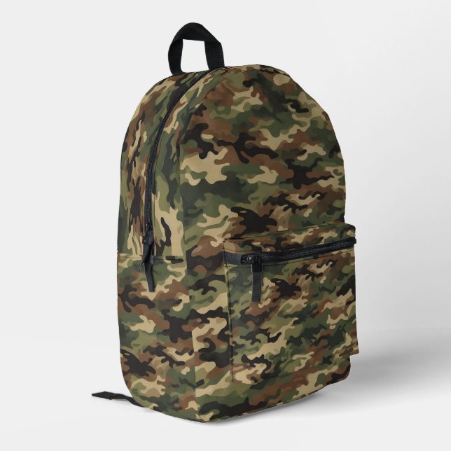 Camouflage Printed Backpack (Back Corner Left)