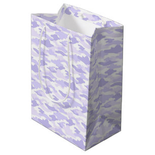 Camouflage Purple Medium Paper Bag