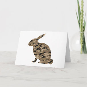Camouflage Rabbit Silhouette Card