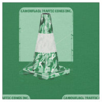 Camouflage rd cone funny traffic cone