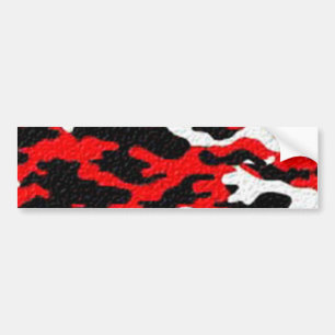 Camouflage Red Patterns Bumper Sticker
