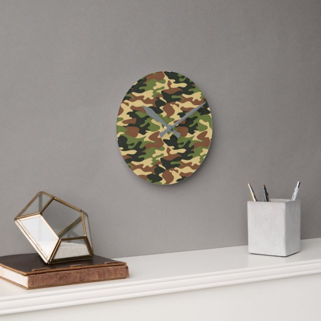 camouflage round clock (Office)