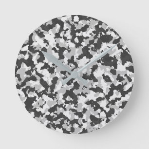 camouflage round clock