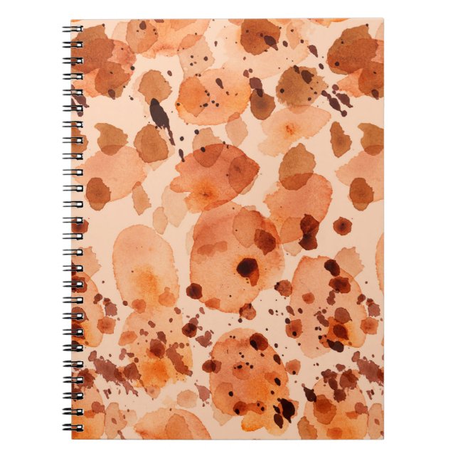 Camouflage seamless pattern with natural khaki san notebook (Front)