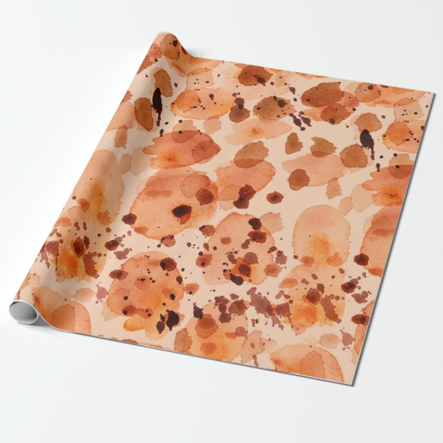 Camouflage seamless pattern with natural khaki san wrapping paper (Unrolled)