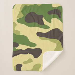 Camouflage Sherpa Blanket