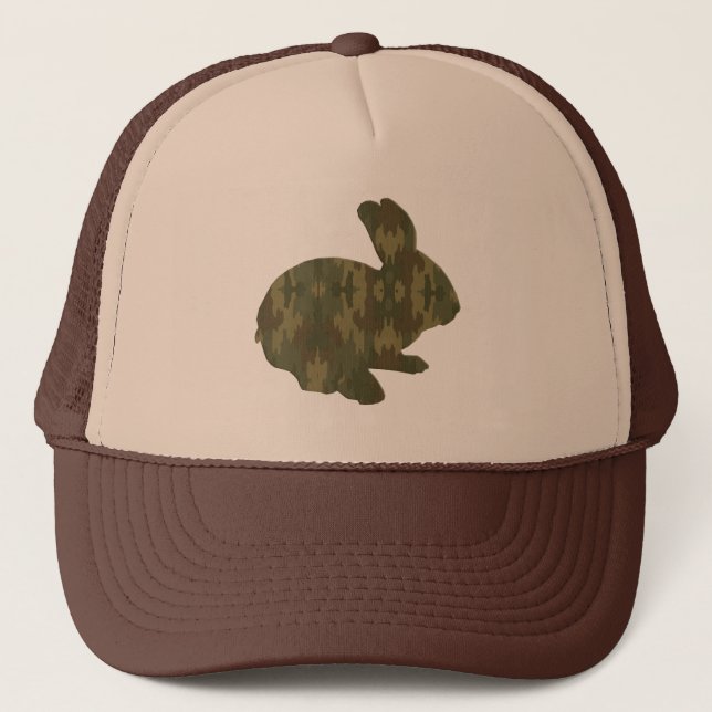 Camouflage Silhouette Easter Bunny Hat (Front)
