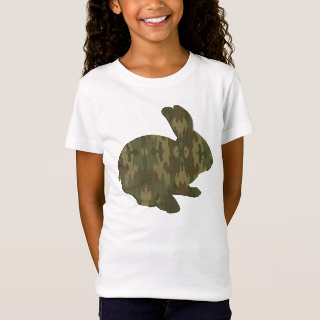 Camouflage Silhouette Easter Bunny Shirt (Front)
