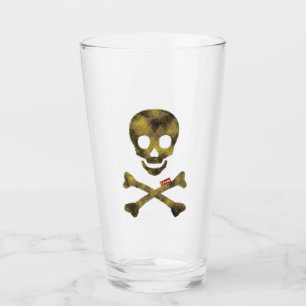 Camouflage Skull Glass