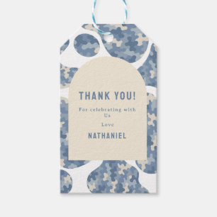 Camouflage Soldier Army birthday thank you tag