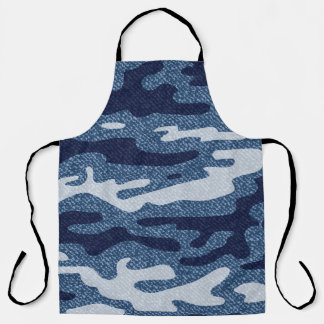Camouflage Spotted Denim Jeans Pattern Apron