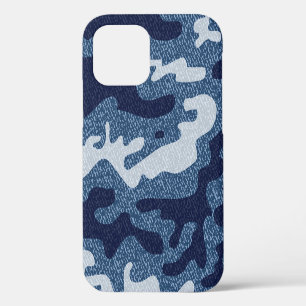 Camouflage Spotted Denim Jeans Pattern iPhone 12 Case