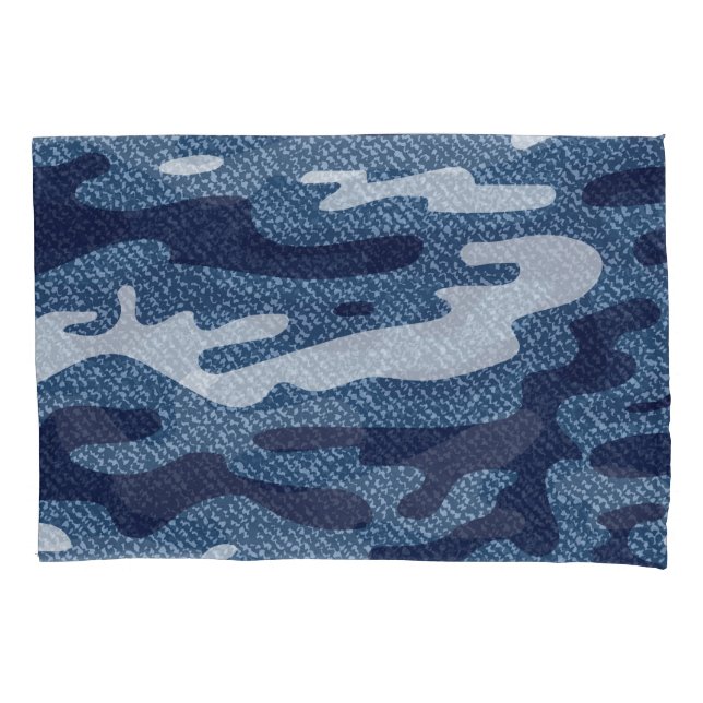 Camouflage Spotted Denim Jeans Pattern Pillowcase (Front)