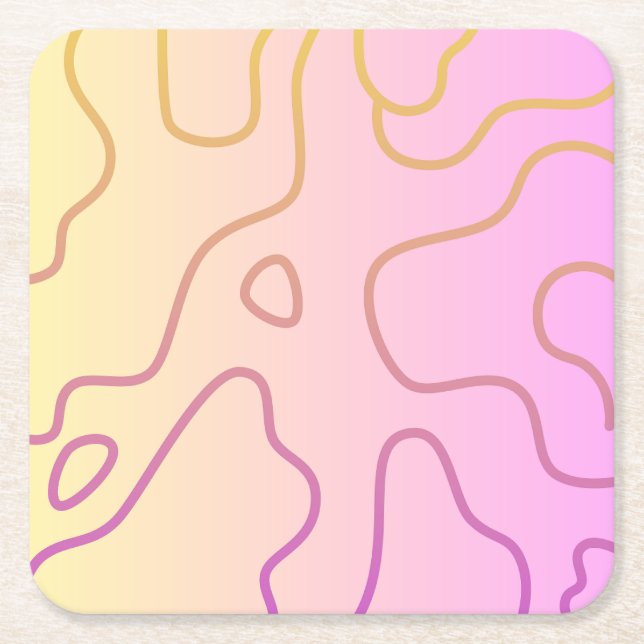 camouflage square paper coaster (Front)