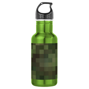 camouflage squared green 532 ml water bottle